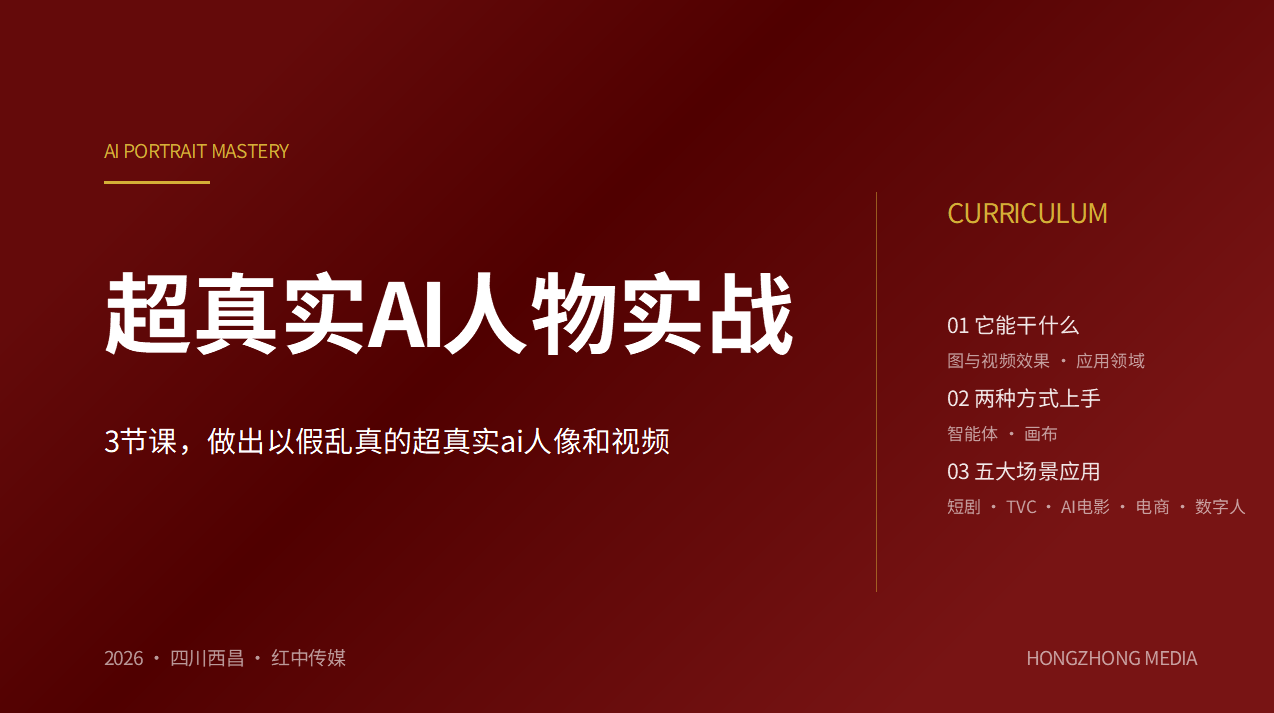 超真实AI人物实战课程封面